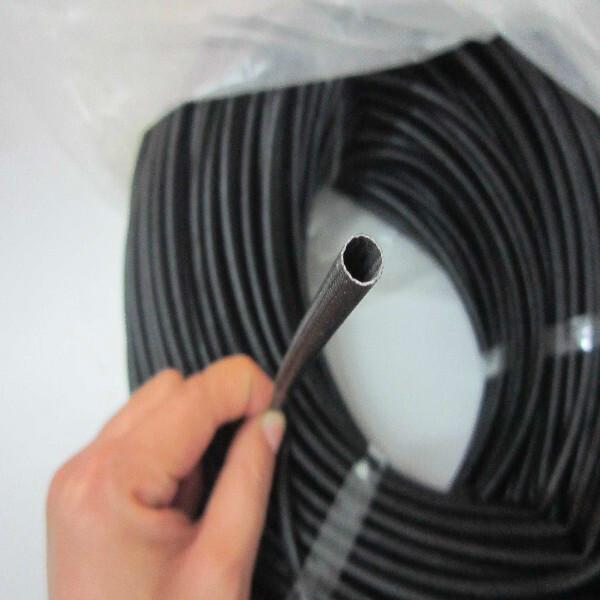 供应高温矽胶套管，环保带胶纤维管，硅树脂玻璃纤维套管图片