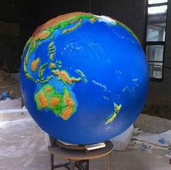 供应地球仪雕塑，泡沫彩绘地球仪雕塑，地球仪模具制作厂家