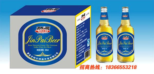 供应青岛甘特尔劲派啤酒330ml瓶装啤酒全国经销加盟图片