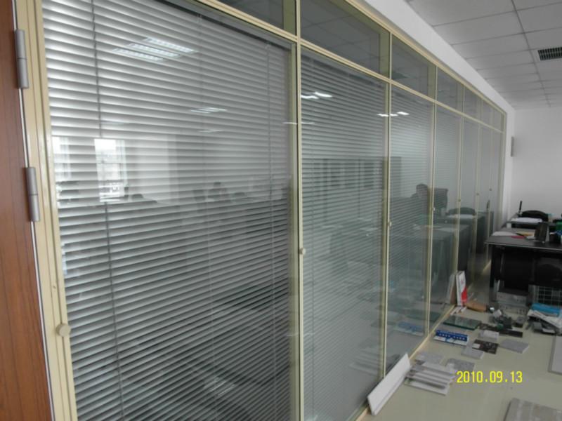 供应办公室会议室双层玻璃百叶隔断墙