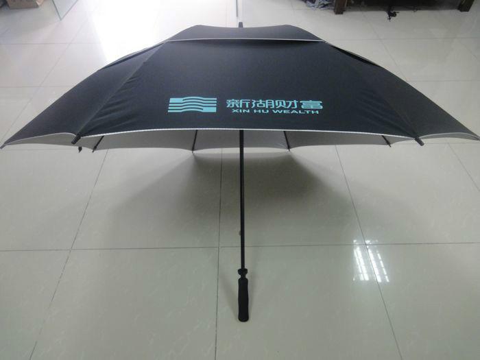 供应30寸双层防风防紫外线高尔夫伞订做广告礼品伞遮阳伞晴雨伞印LOG