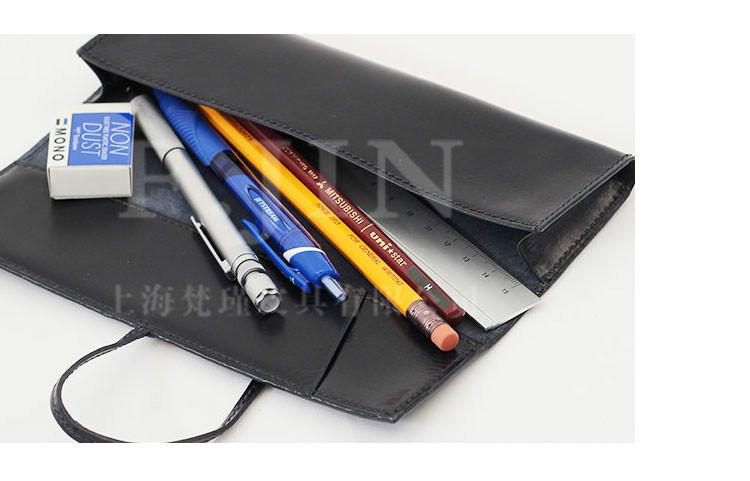 上海厂家 生产真皮商务笔袋 真皮笔袋 来图来样定制