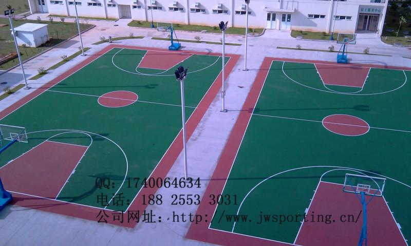 供应广东硅PU篮球场施工