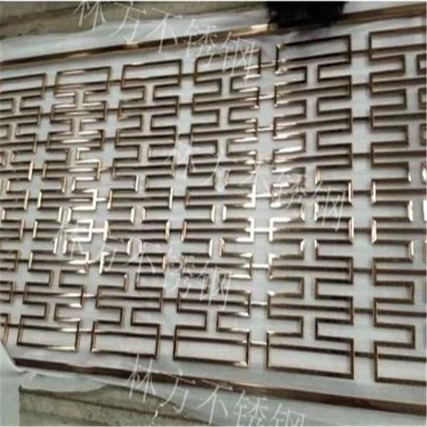 供应304古铜不锈钢花格 岳阳酒店创意造型屏风定做图片