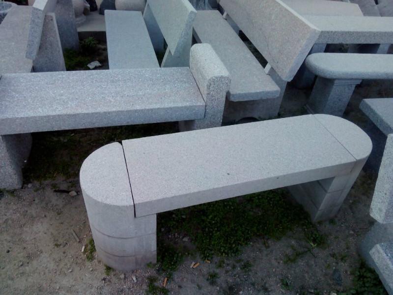 供应花岗岩石桌石凳公园坐凳五莲红长条石凳