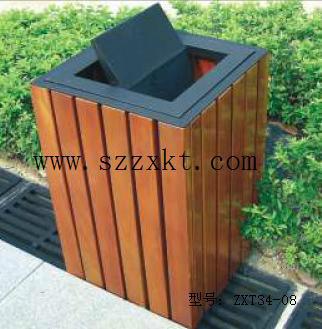 供应户外垃圾桶   钢木垃圾桶的价格及特征
