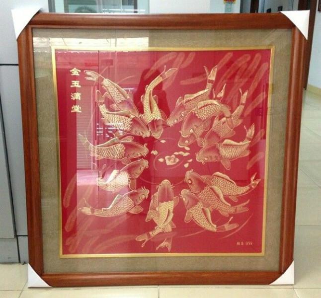 供应金之幻手工金画家居吉祥画金玉满堂