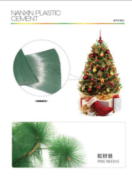 供应用于圣诞用品的松针丝 专业生产防真圣诞丝厂家图片