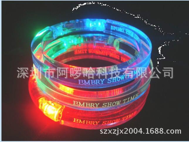 深圳声控手环   闪光手腕带  LED手环生产厂家  质量保证