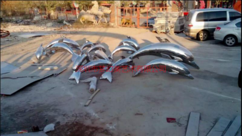 深圳市山东济南上海北京不锈钢海豚雕塑厂家