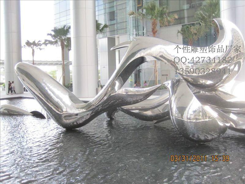 供应大型不锈钢水景雕塑艺术品地产雕塑