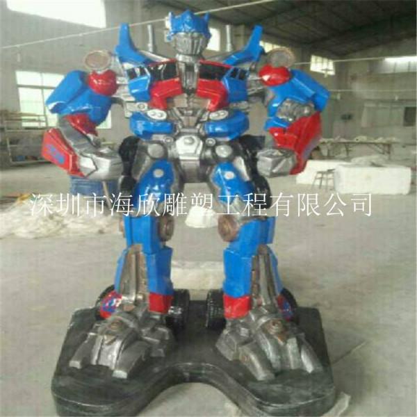 深圳市直销玻璃钢机器人擎天柱大型雕塑厂家