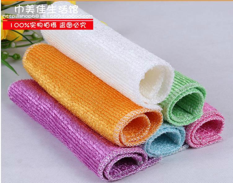 韩国竹纤维洗碗布不沾油易清洗沫布吸水不掉毛图片