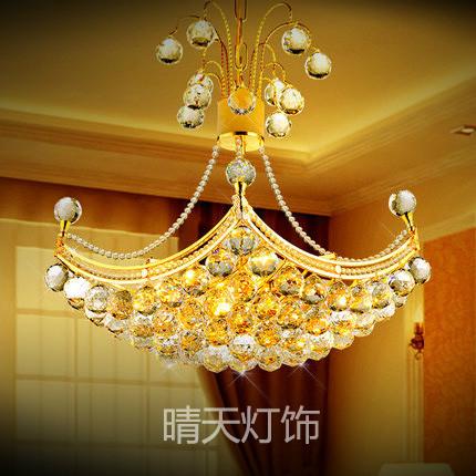 水晶灯传统金色客厅灯现代卧室灯批发