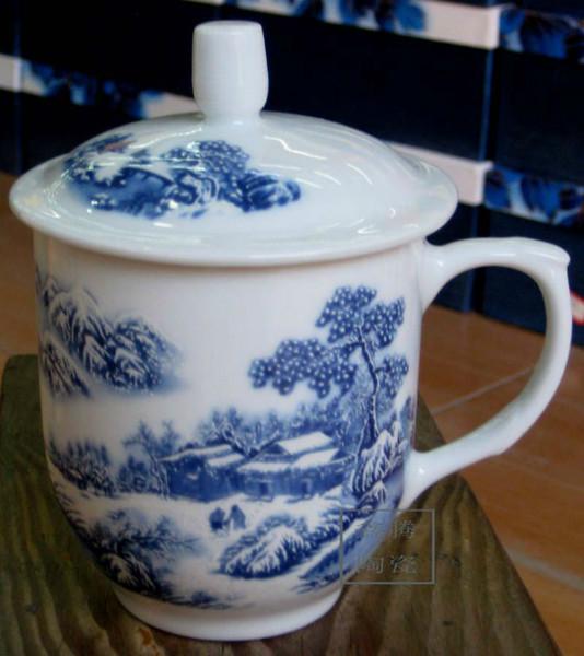青花瓷茶杯-骨质瓷茶杯批发