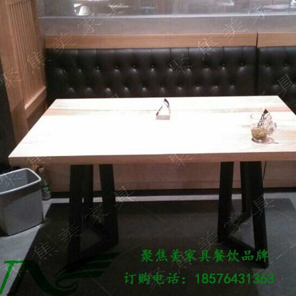 供应中餐厅家具 水曲柳实木餐桌 深圳聚焦美家具