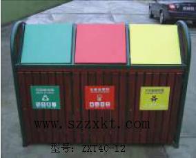 供应钢木结合分类垃圾桶 上海政府指定垃圾桶厂家