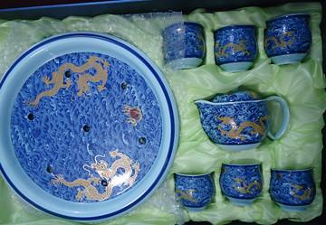 供应陶瓷私人定制茶具青花陶瓷茶具