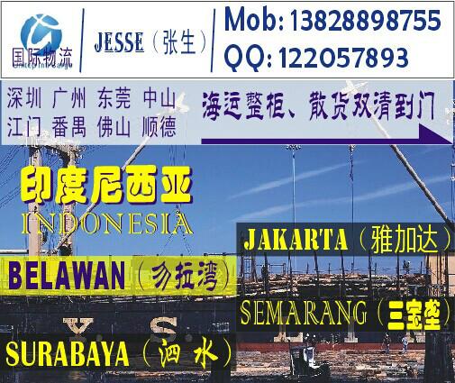 深圳到印尼勿拉湾的国际海运公司批发
