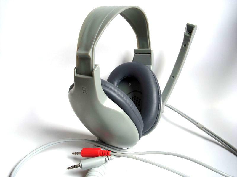 厂家供应 语音室教学头戴式耳机 硬管 匹配松下语音室系统868 语音室教学耳机头戴式图片