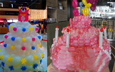 供应李小璐贾乃亮用气球为女贺一岁生日/宝宝周岁气球装饰特色儿童庆典图片