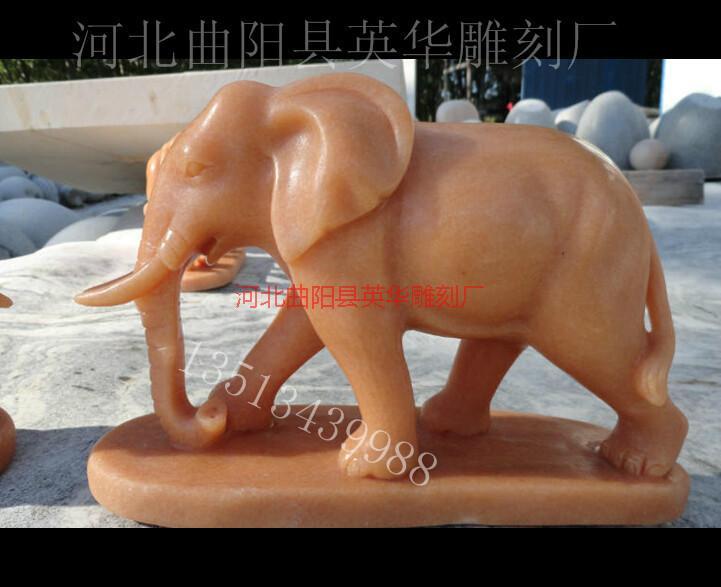 供应石雕大象汉白玉工艺品小象礼品订做应
