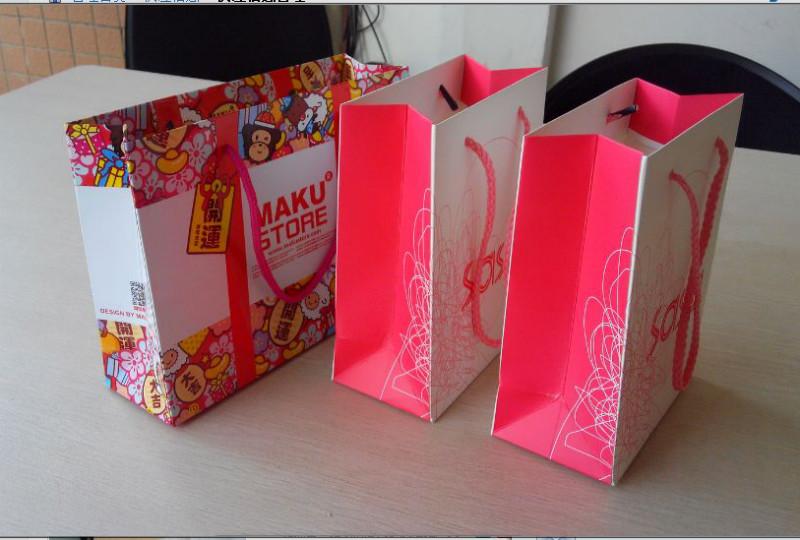 供应纸袋生产，广州单铜纸袋，250克白卡纸袋订做