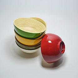 供应彩色竹碗巨匠厂家批发定做天然西式环保彩色竹碗沙拉碗