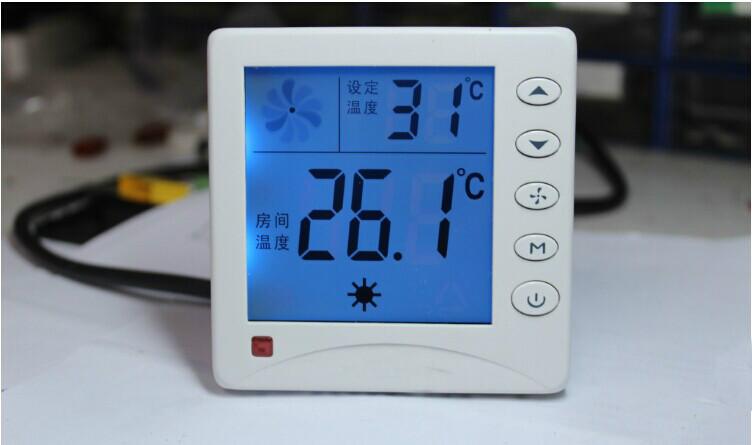 供应数显空调温控器液晶空调面板开关中央空调液晶显示温控器控温器