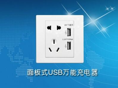 供应USB万能插座-面板式插座