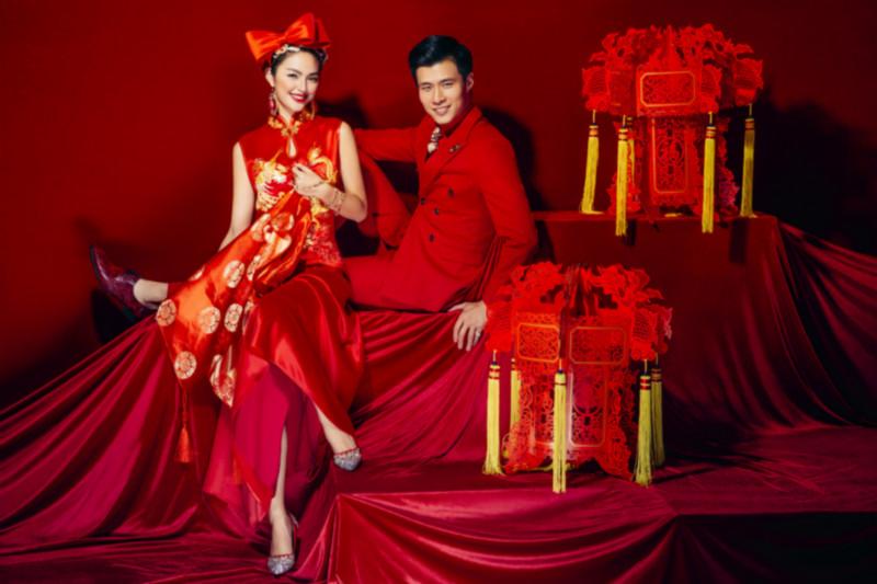 国粹中国红婚纱照批发