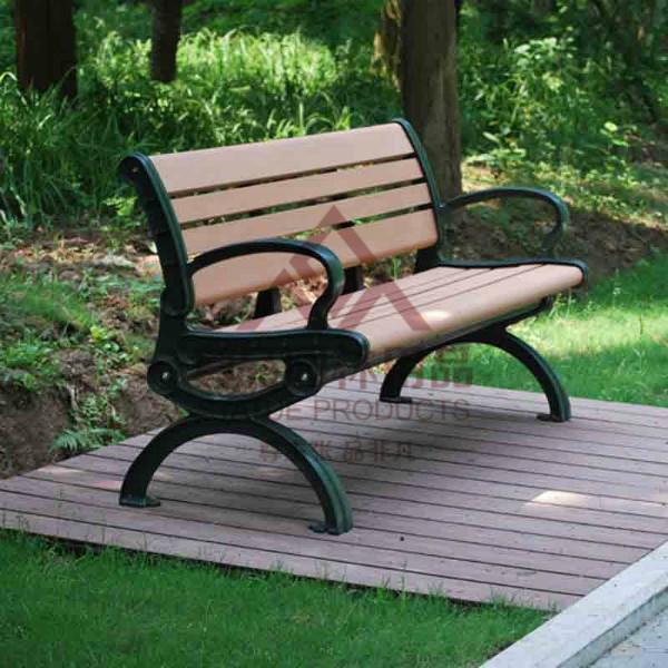 供应休闲公园椅 铸铝脚塑木椅条公园椅 路边广场小区休息凳 150cm长
