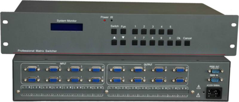 供应VGA矩阵 切换器四进四出带音频 4进4出 VGA0404A厂家特价