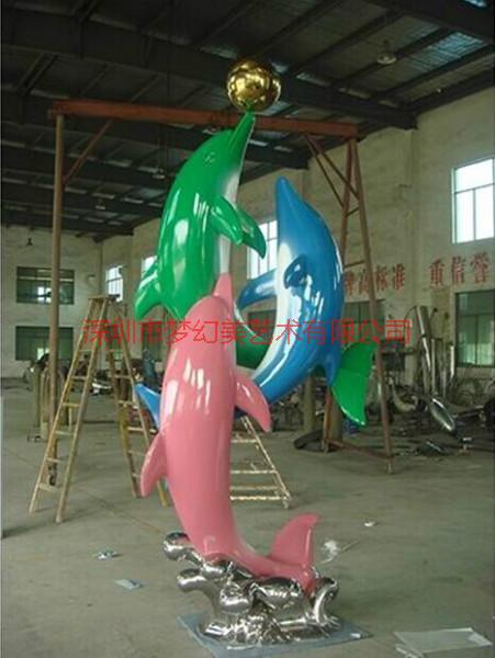供应山东济南上海北京不锈钢海豚雕塑 不锈钢动物雕塑优质厂家 海豚雕塑供