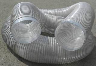 供应PVC钢丝螺旋增强软管特征本产品为内嵌钢丝骨架的PVC软管