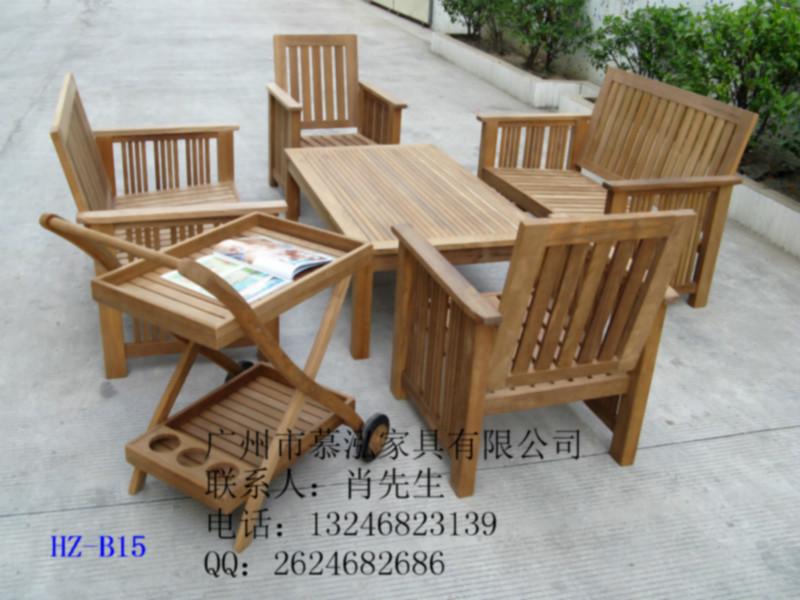 供应户外实木家具，户外实木桌椅，,广东休闲桌椅,广州木制户外家具