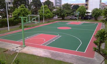篮球场 供应篮球场 东莞篮球场涂料价格 蓝球场涂料 篮球场施工