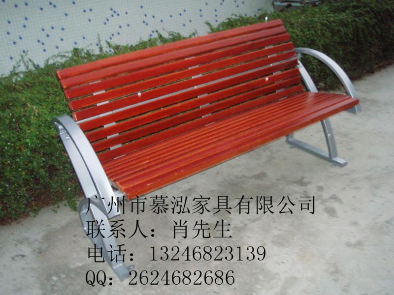 供应休闲椅-公园椅供货商-供应户外休闲凳，钢木长椅-广州慕泓户外家具
