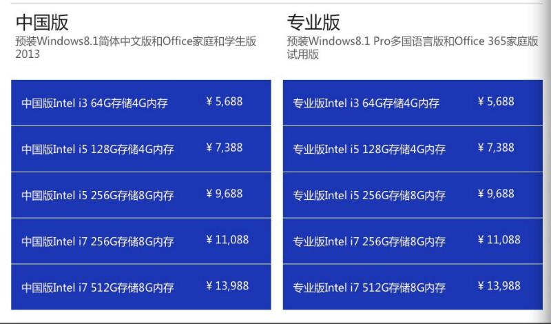供应厦门微软SurfacePro3专卖福州深圳渠道供应