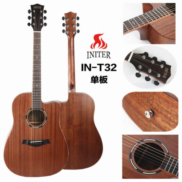 供应INITER英尼特T32桃花芯单板吉他