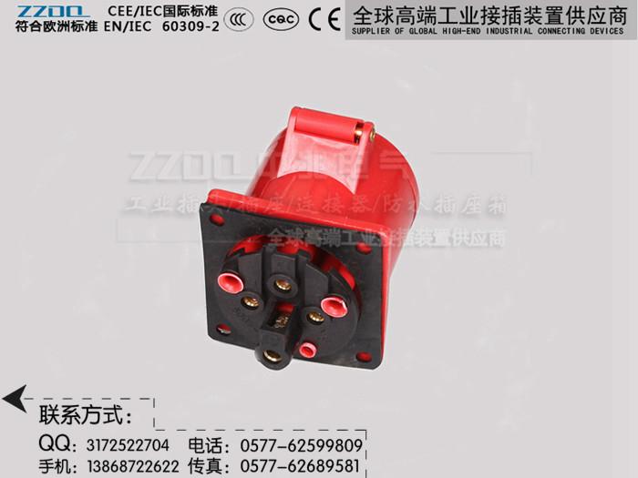 供应ZZ324四孔暗装直座红色IP44应