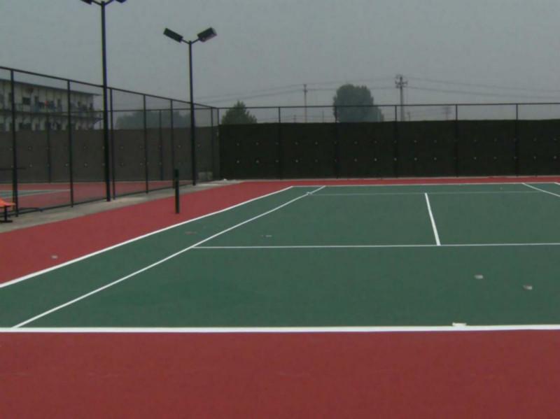 供应硅pu网球场材料球场材料球场施工体育施工材料德海体育设施公司