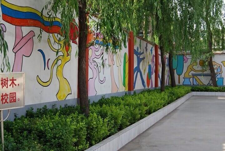 幼儿园手绘墙售货点——酒店墙体彩绘怎么做幼儿园手绘墙罍图片