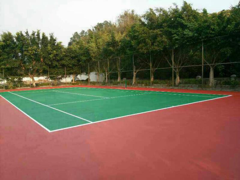 供应惠州塑胶网球场施工、硅PU网球场施工、塑胶球场施工、网球场施工