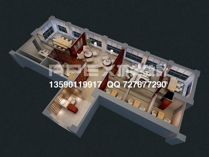 供应三维户型图渲染3D户型图渲染彩色 户型图制作别墅设计深圳别墅设计