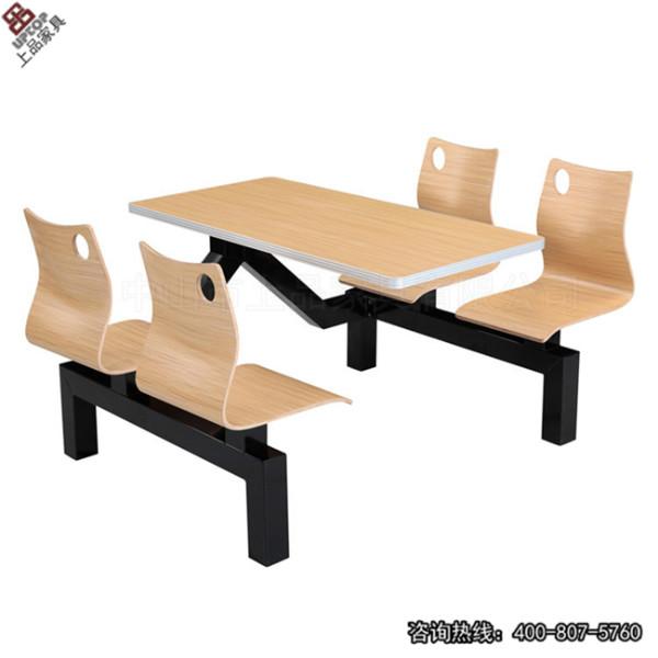 供应时尚快餐桌椅SP-CT606可固定肯德基桌椅防火桌面铝封边图片
